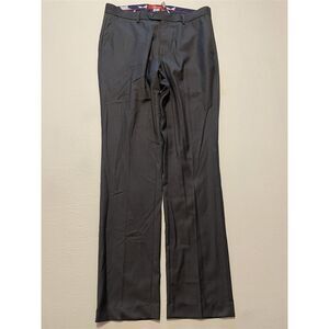 Shinesty 33 x 34 The Grey Madisons Flat Front Gray‎ Tapered Dress Pants